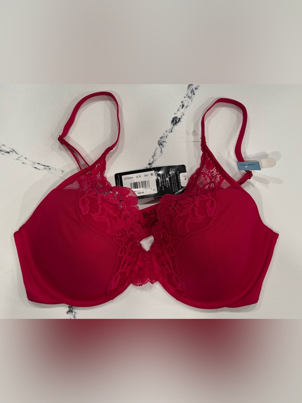 Bali 36C Lace Underwire Bra Pink Convertible Smoothing NWT DF0084